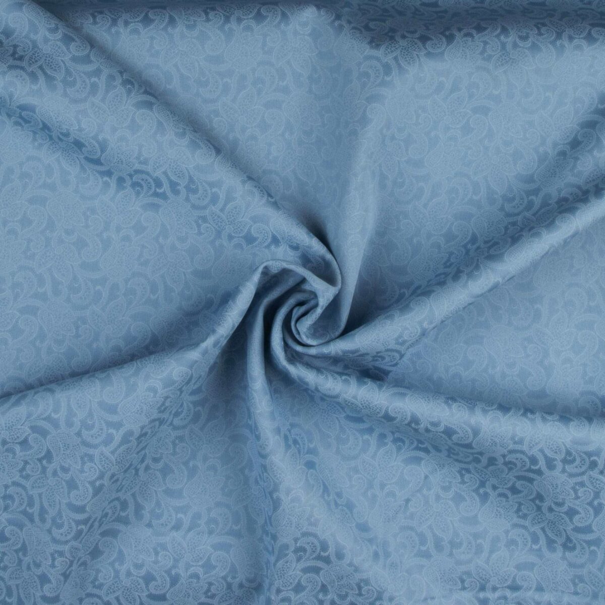 Baumwoll-Satin wasserblau Modeldruck