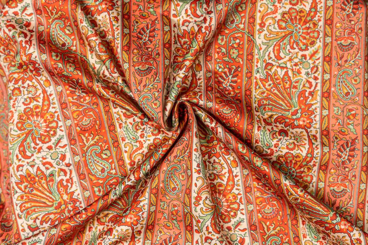 Baumwoll-Satin mehrfärbig Streifen