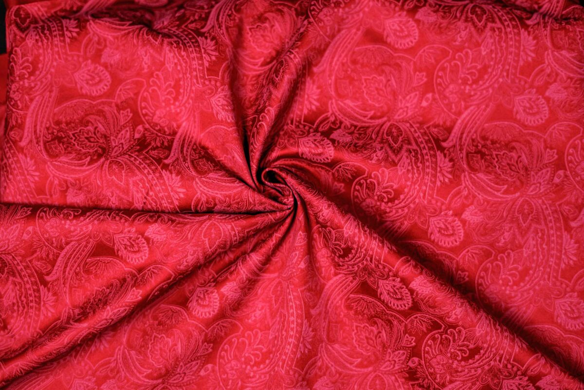 Baumwoll-Satin rot Allover