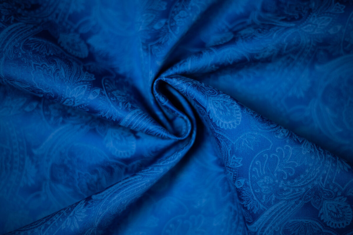 Baumwoll-Satin blitzblau Allover