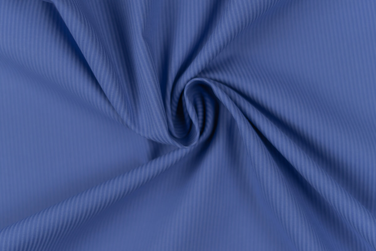 Baumwollsatin blitzblau Streifen