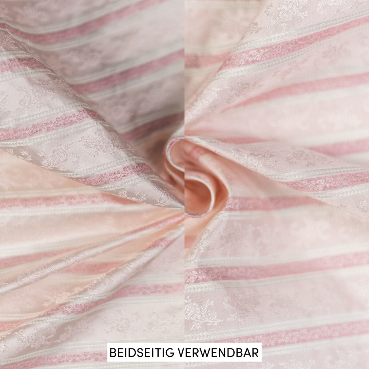 Reinseiden-Brokat rosa Streifen