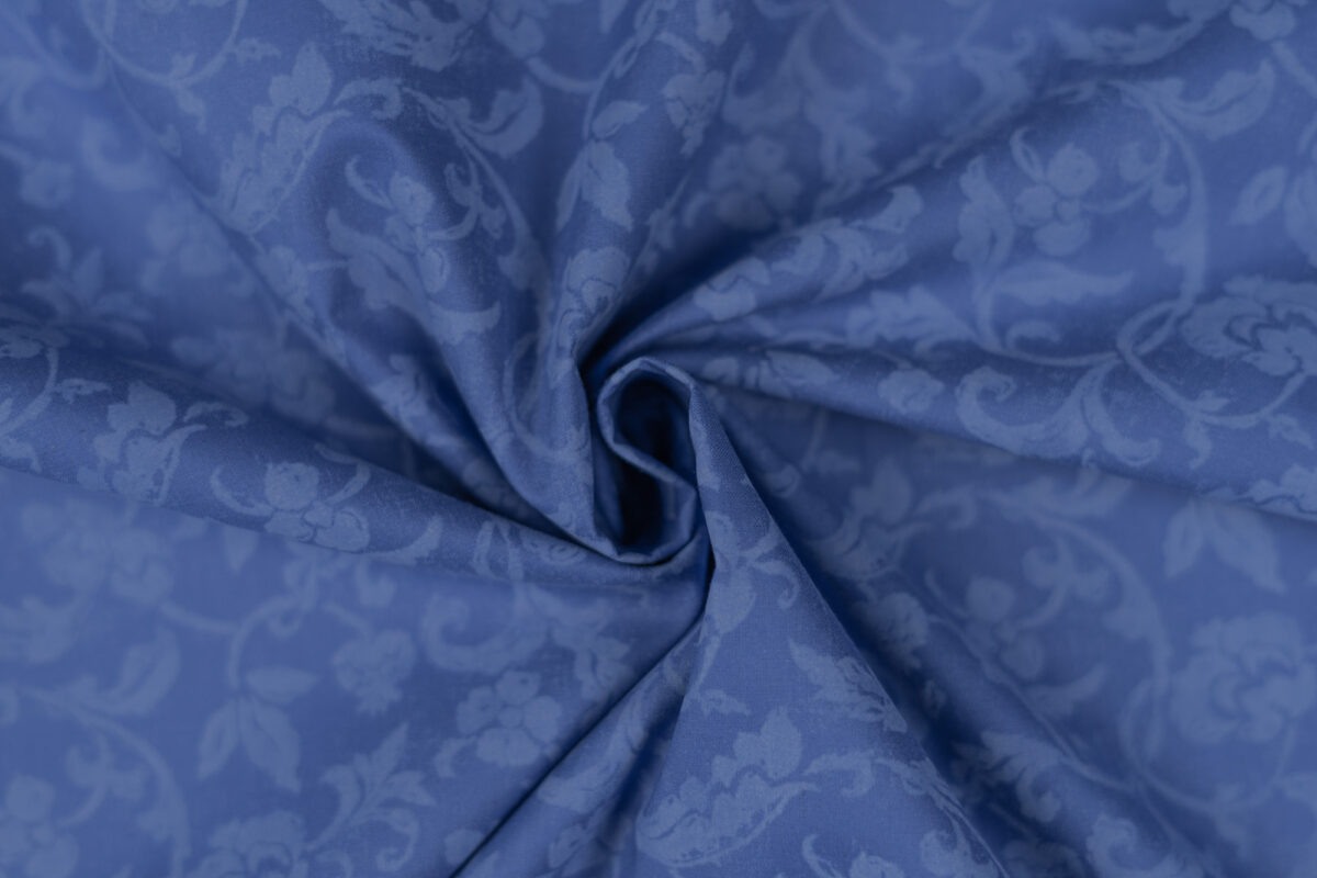 Baumwollsatin blitzblau Allover