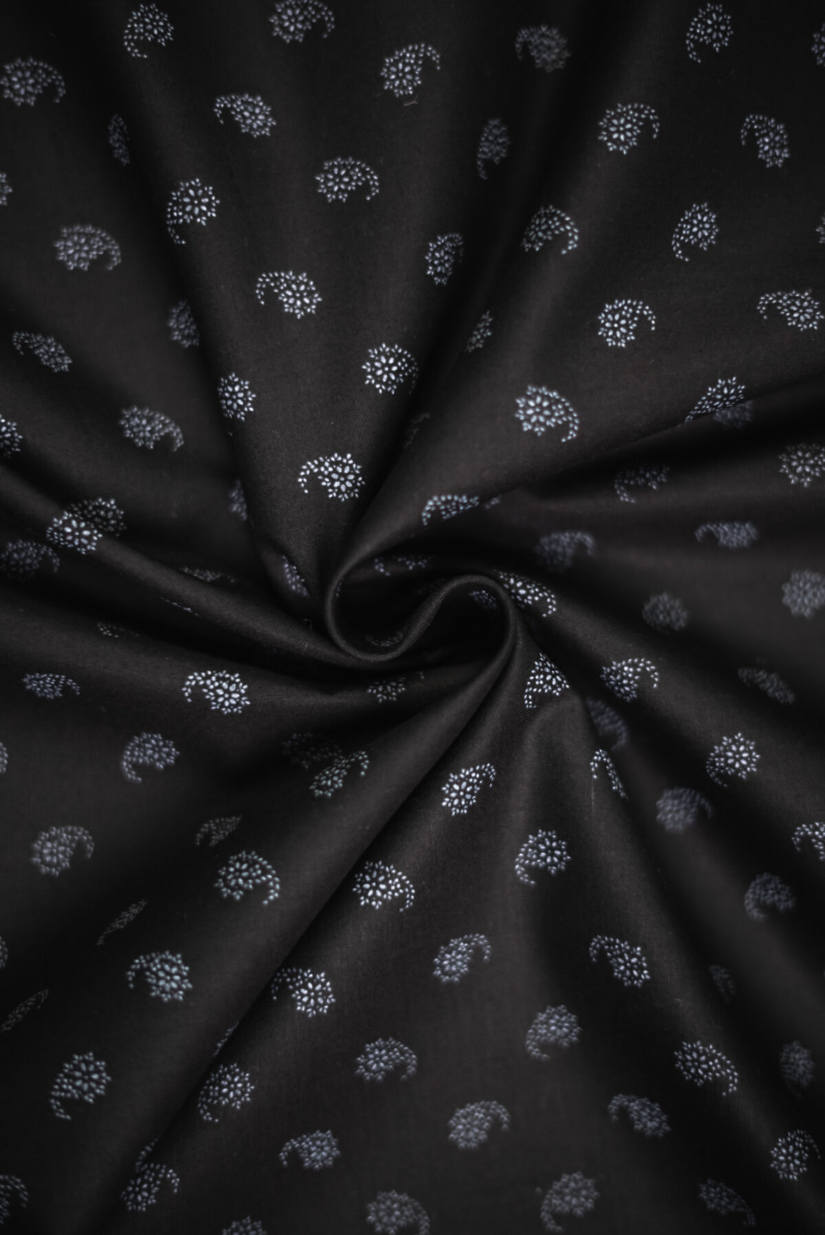 Baumwollstoff schwarz Modeldruck