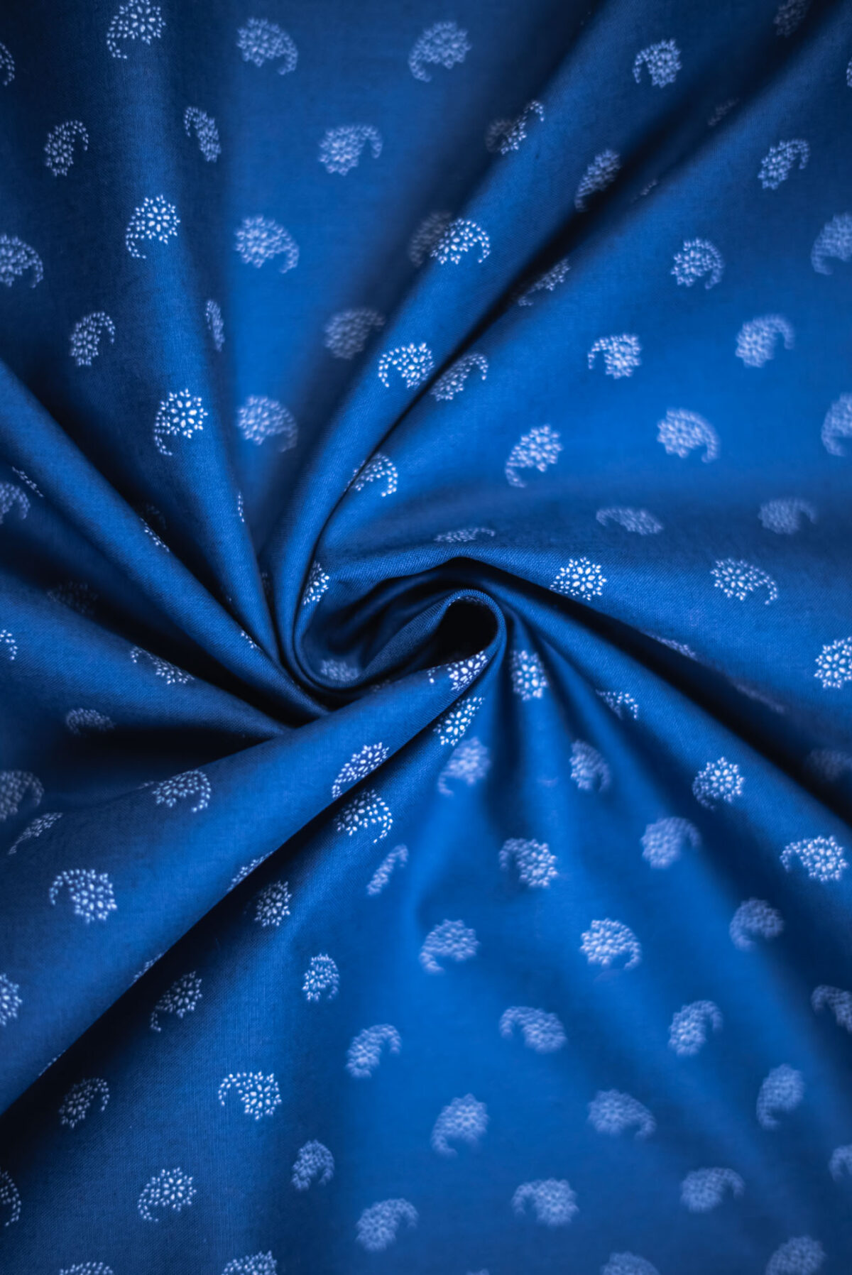 Baumwollstoff blau Modeldruck