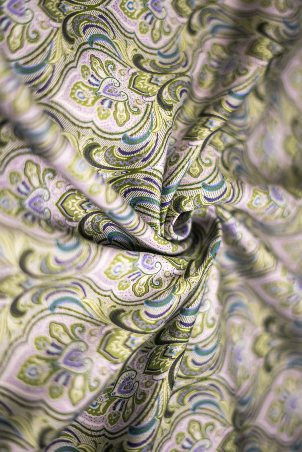 Baumwollsatin mehrfärbig Paisley