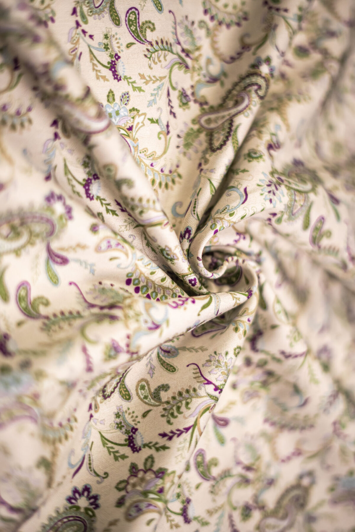 Baumwollsatin mehrfärbig Paisley