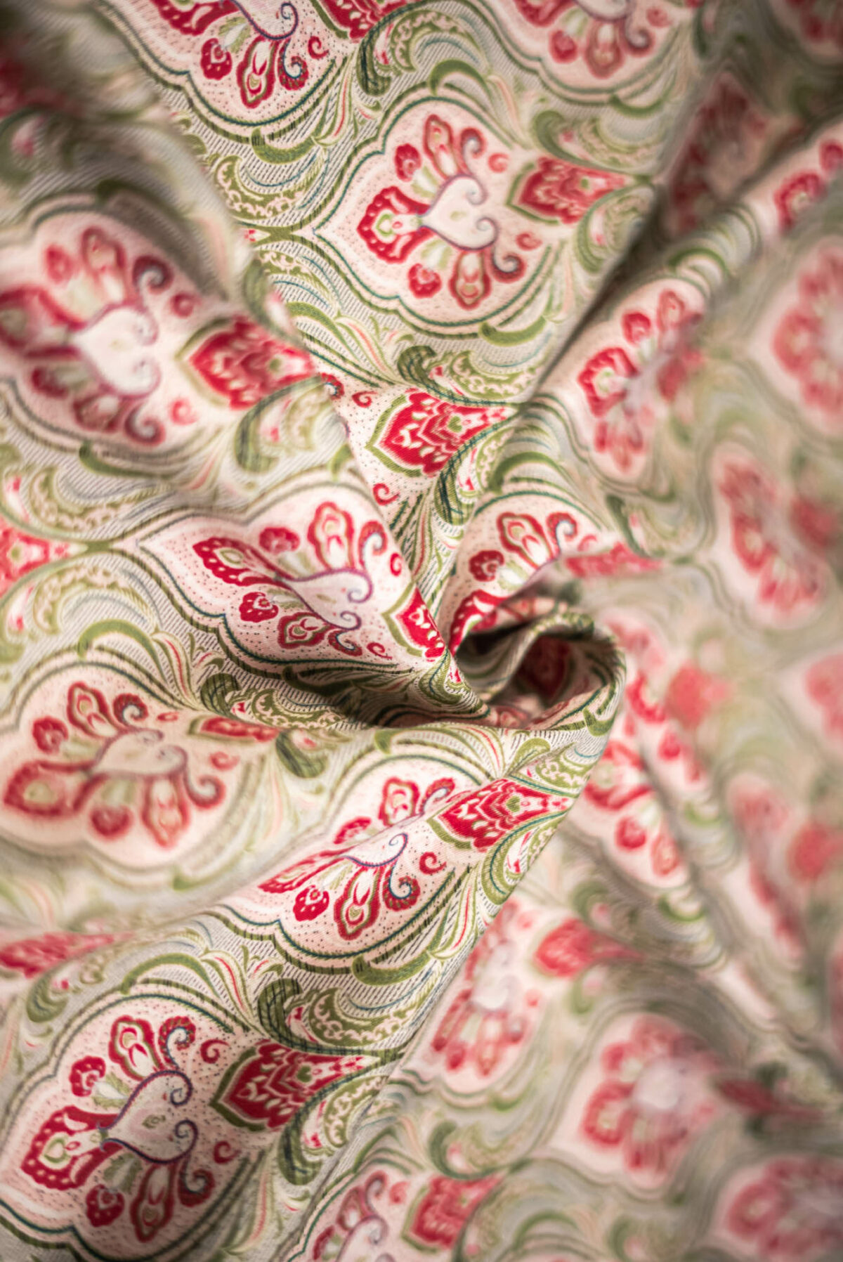Baumwollsatin mehrfärbig Paisley