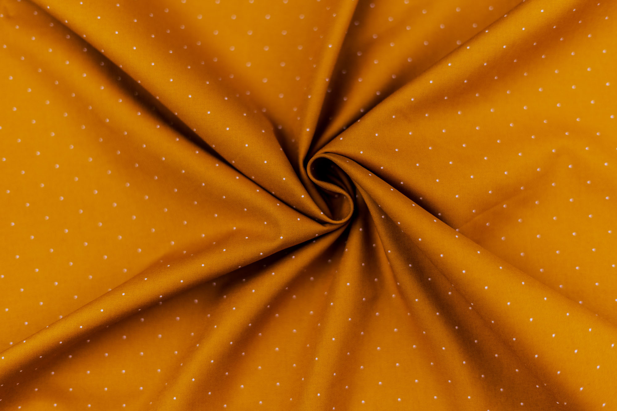 Baumwollstoff orange Tupf - Salzburger Heimatwerk