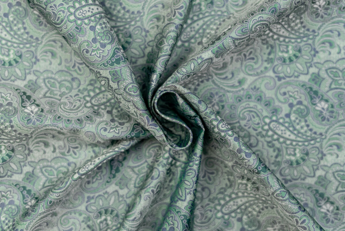 Reinseidenbrokat mehrfärbig Paisley