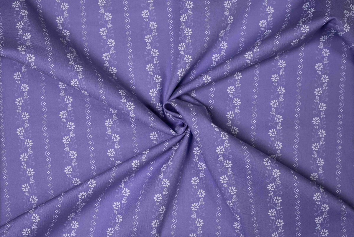 Baumwollstoff flieder Modeldruck