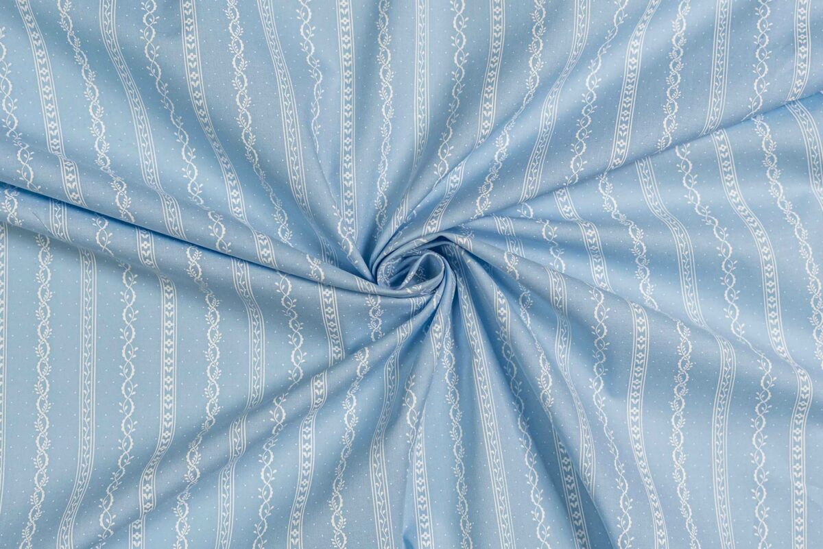Baumwollstoff hellblau Modeldruck