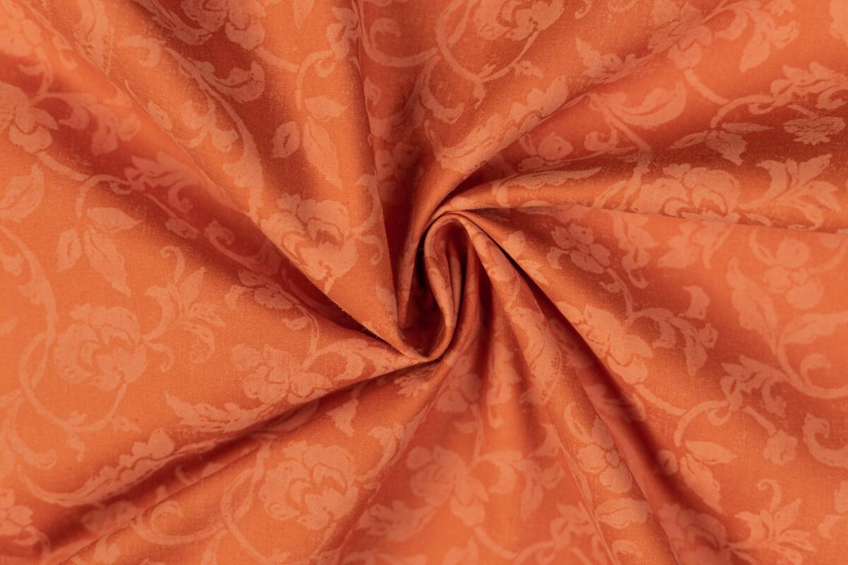 Baumwollstoff orange Allover