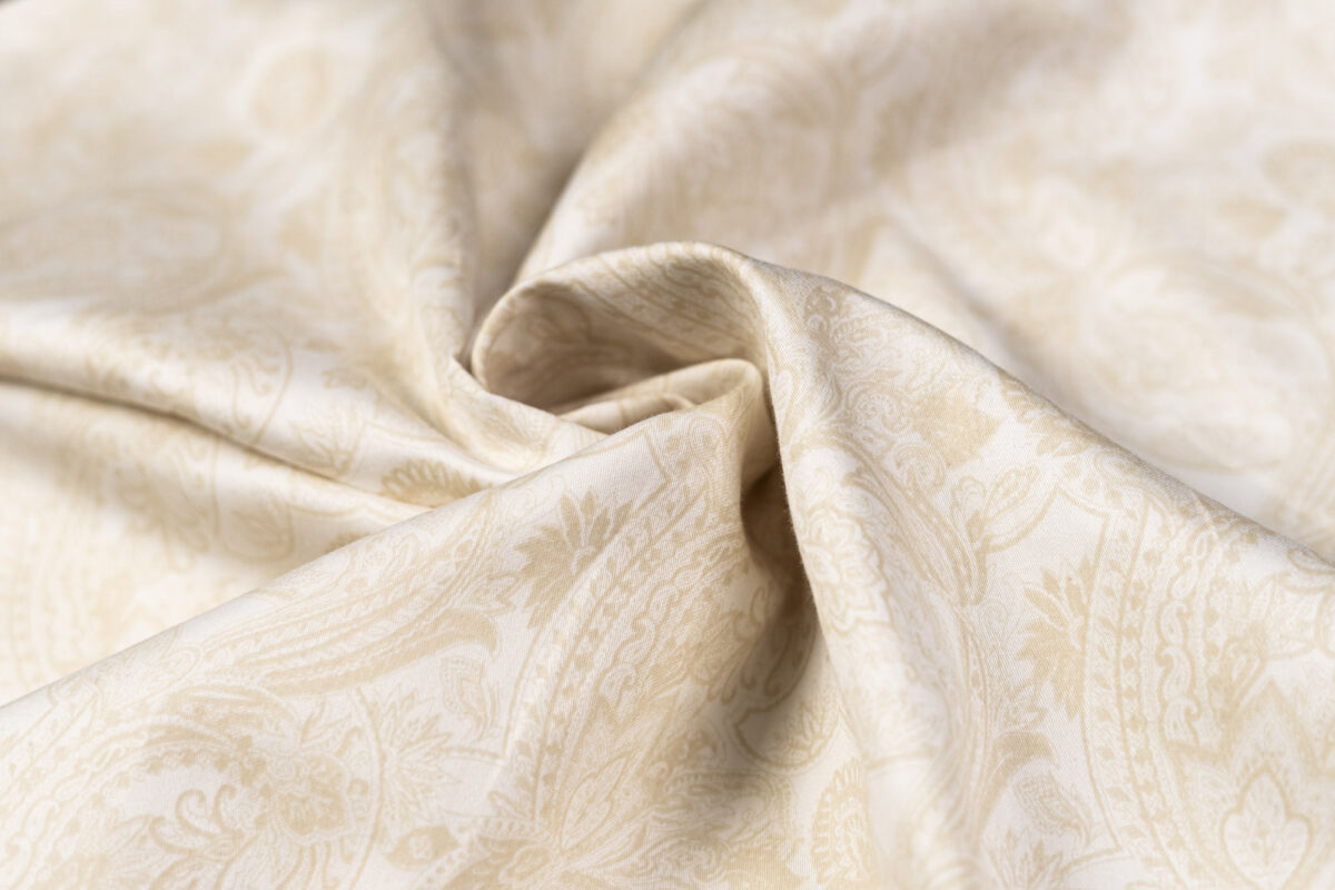Baumwollstoff beige Paisley