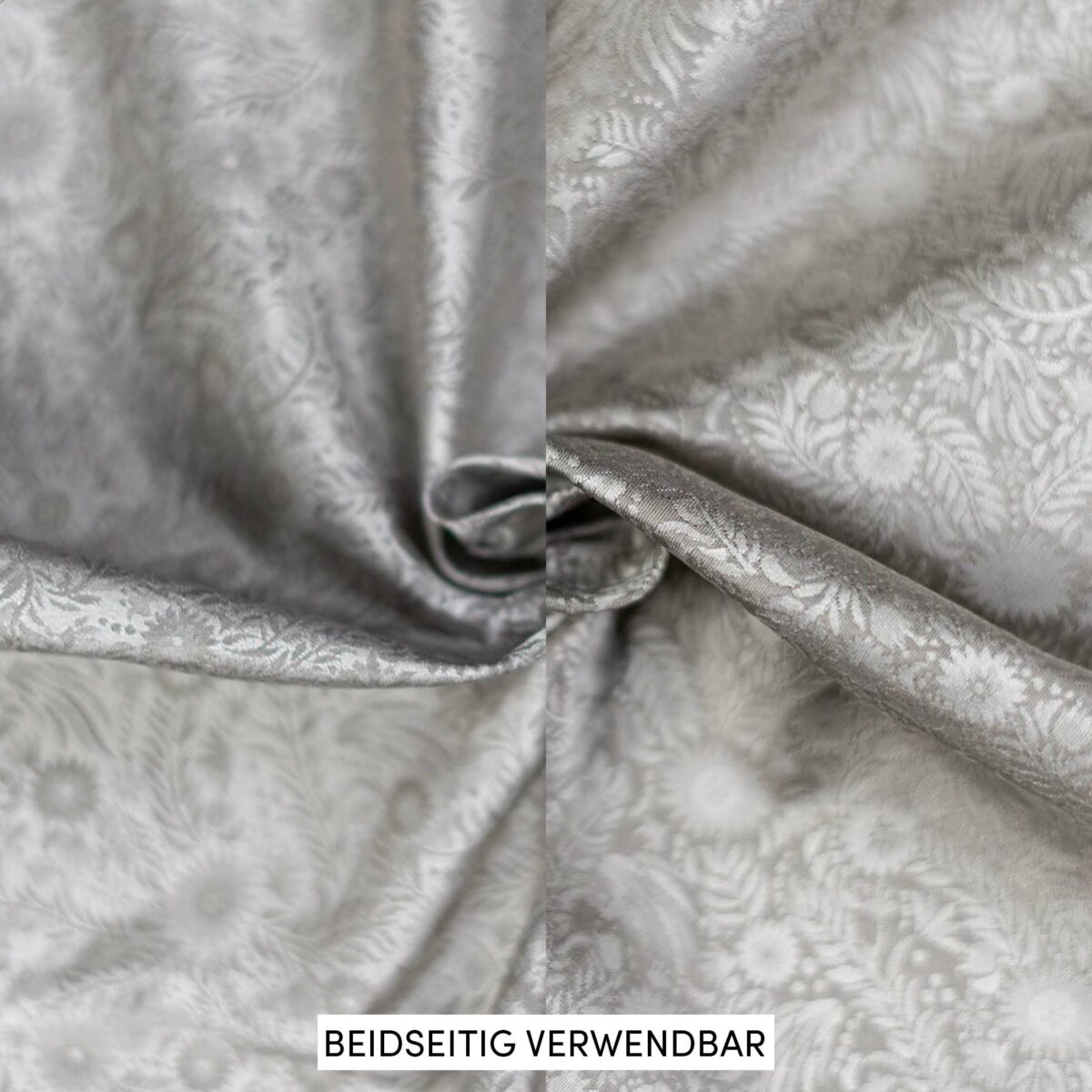 Reinseidenbrokat taupe Allover