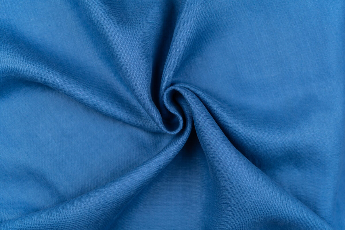 Reinleinen mittelblau Uni
