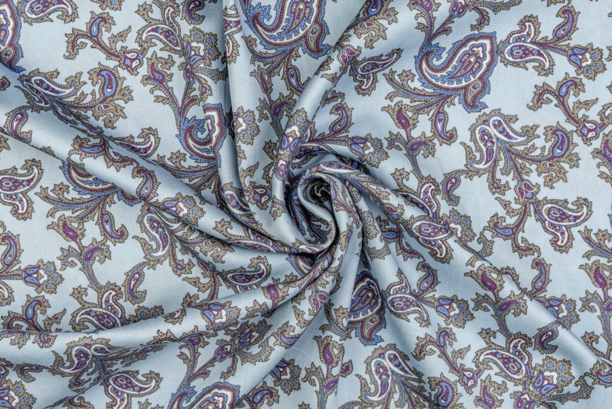 Bio-Baumwollsatin mehrfärbig Paisley