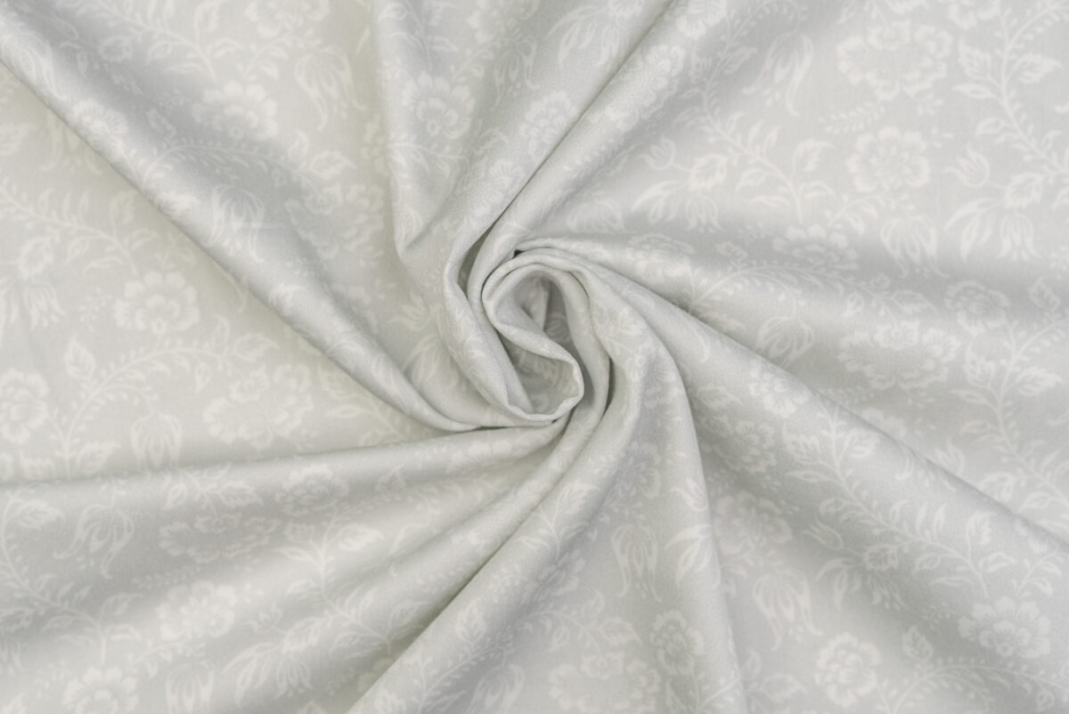 Bio-Baumwollsatin grau Allover