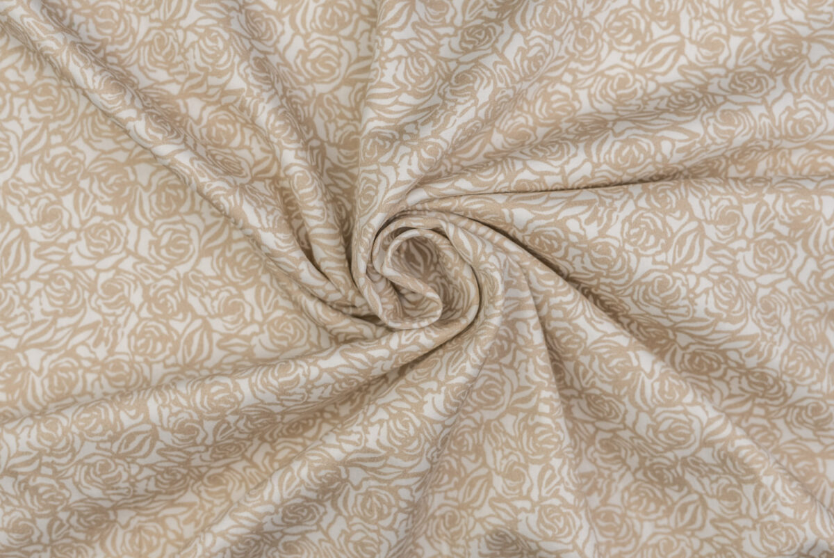 Bio-Baumwollsatin beige Allover