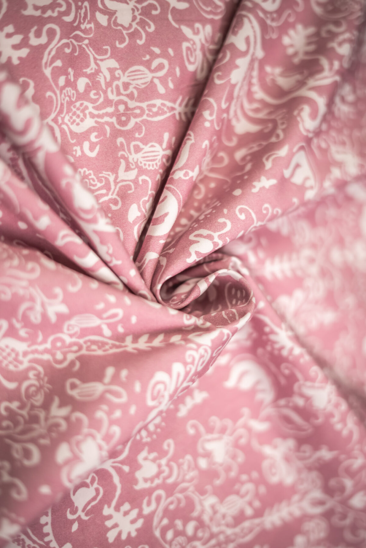 Baumwollstoff rosa Modeldruck