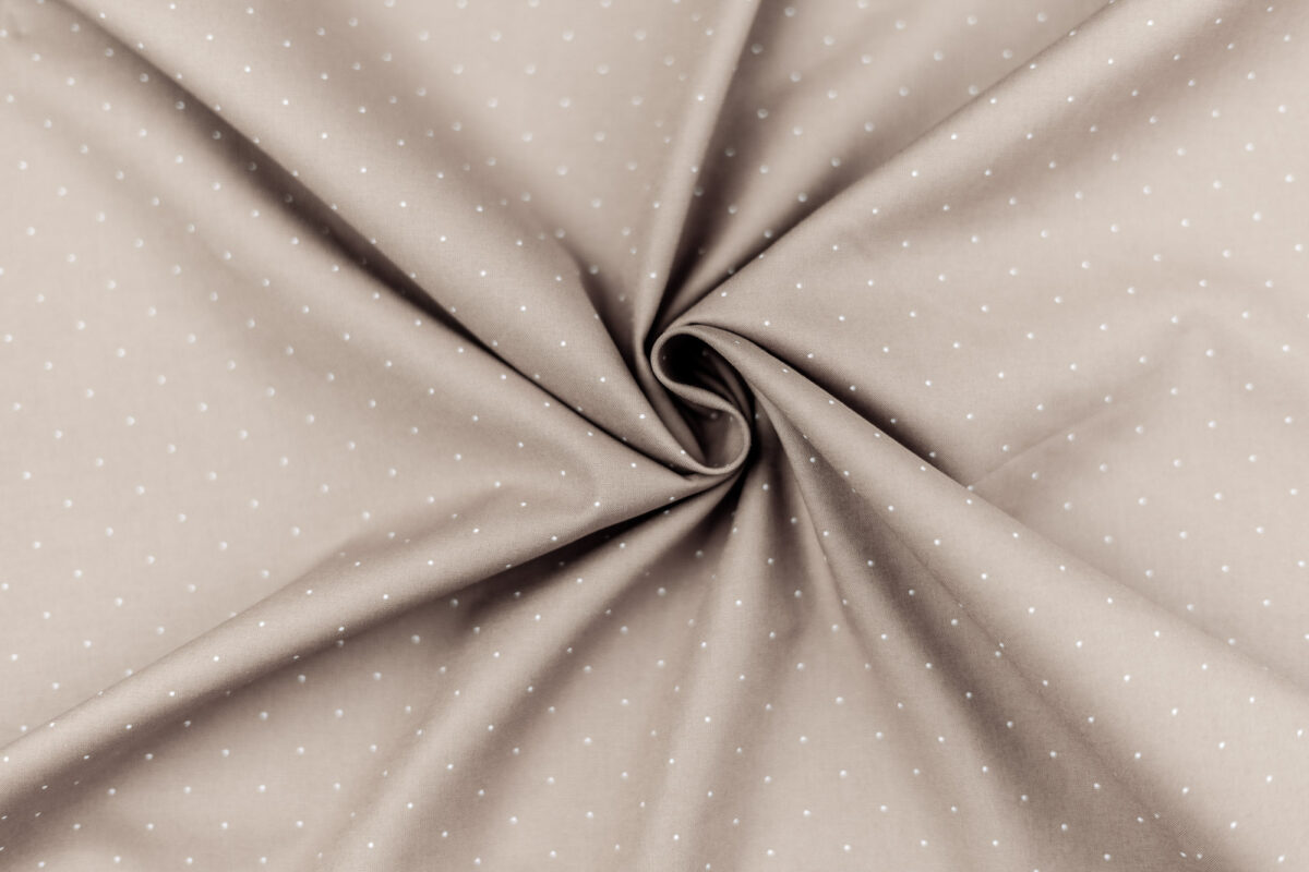 Baumwollstoff creme Tupf