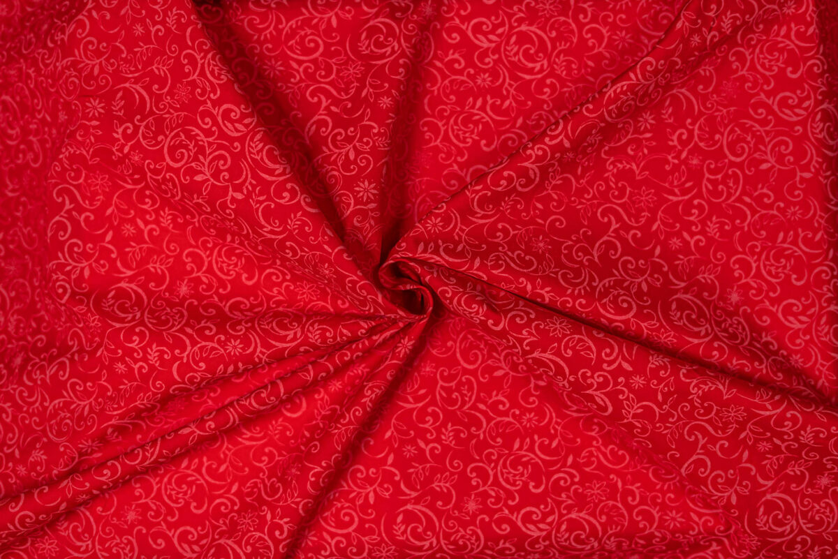 Baumwollstoff rot Modeldruck