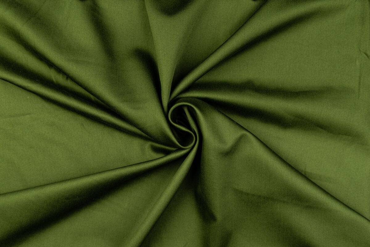 Baumwoll-Satin oliv Uni