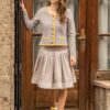 Strickjacke mit Schösserl grau – Bild 6