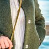 Kurze Jacke in A-linie oliv – Bild 3