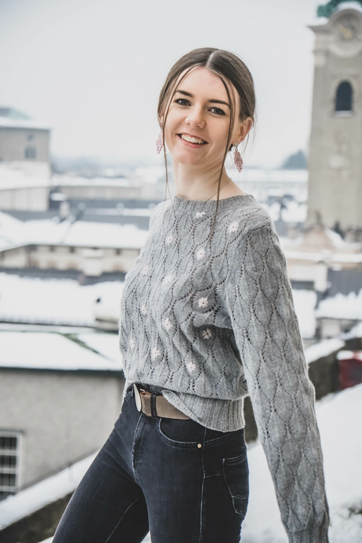 Pullover handgestrickt, Raute mit Stick – Bild 5
