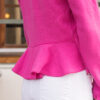 Strickjacke mit Schösserl pink – Bild 2