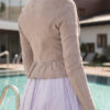 Lederjacke aus Lammvelour in mauve - Image 4