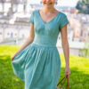 KLeid aus Leinen in türkis – Bild 2