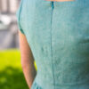 KLeid aus Leinen in türkis – Bild 3