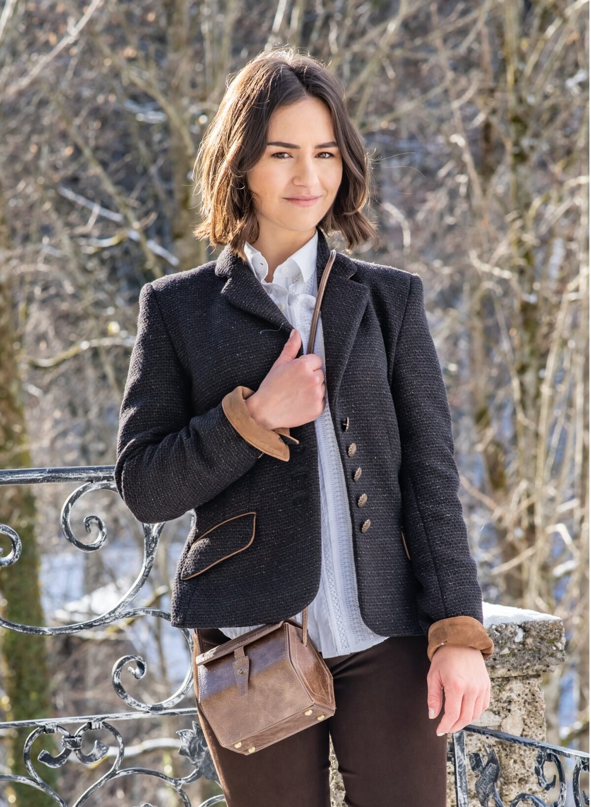 Blazer in dunkelbraun