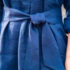 Blusenkleid in Leinen dunkelblau – Bild 6