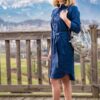 Blusenkleid in Leinen dunkelblau – Bild 2