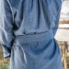 Graublaues Flanellkleid – Bild 3