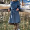 Graublaues Flanellkleid – Bild 6