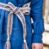 Blusenkleid in Leinen blitzblau – Bild 4