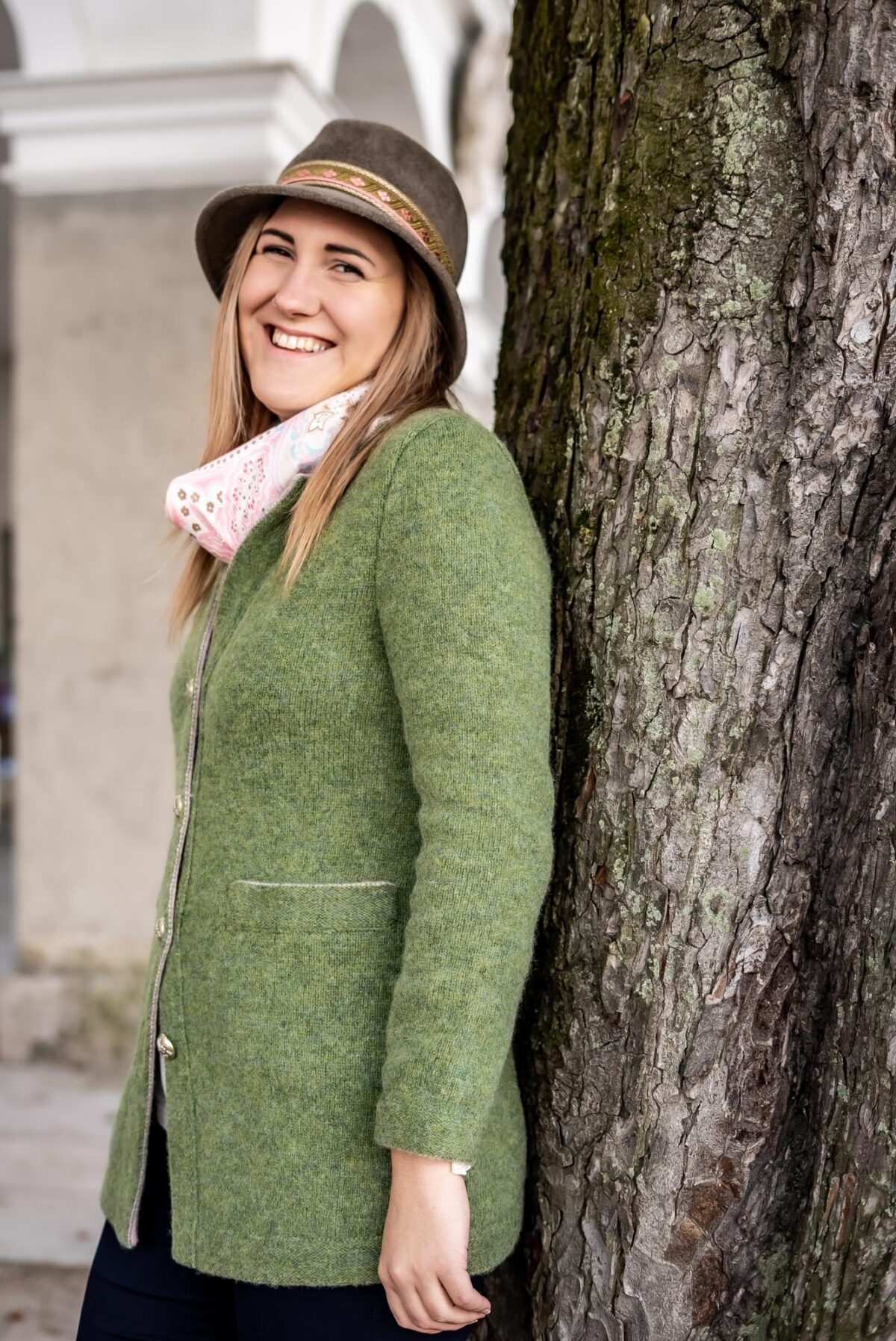 Strickjacke ahorngrün