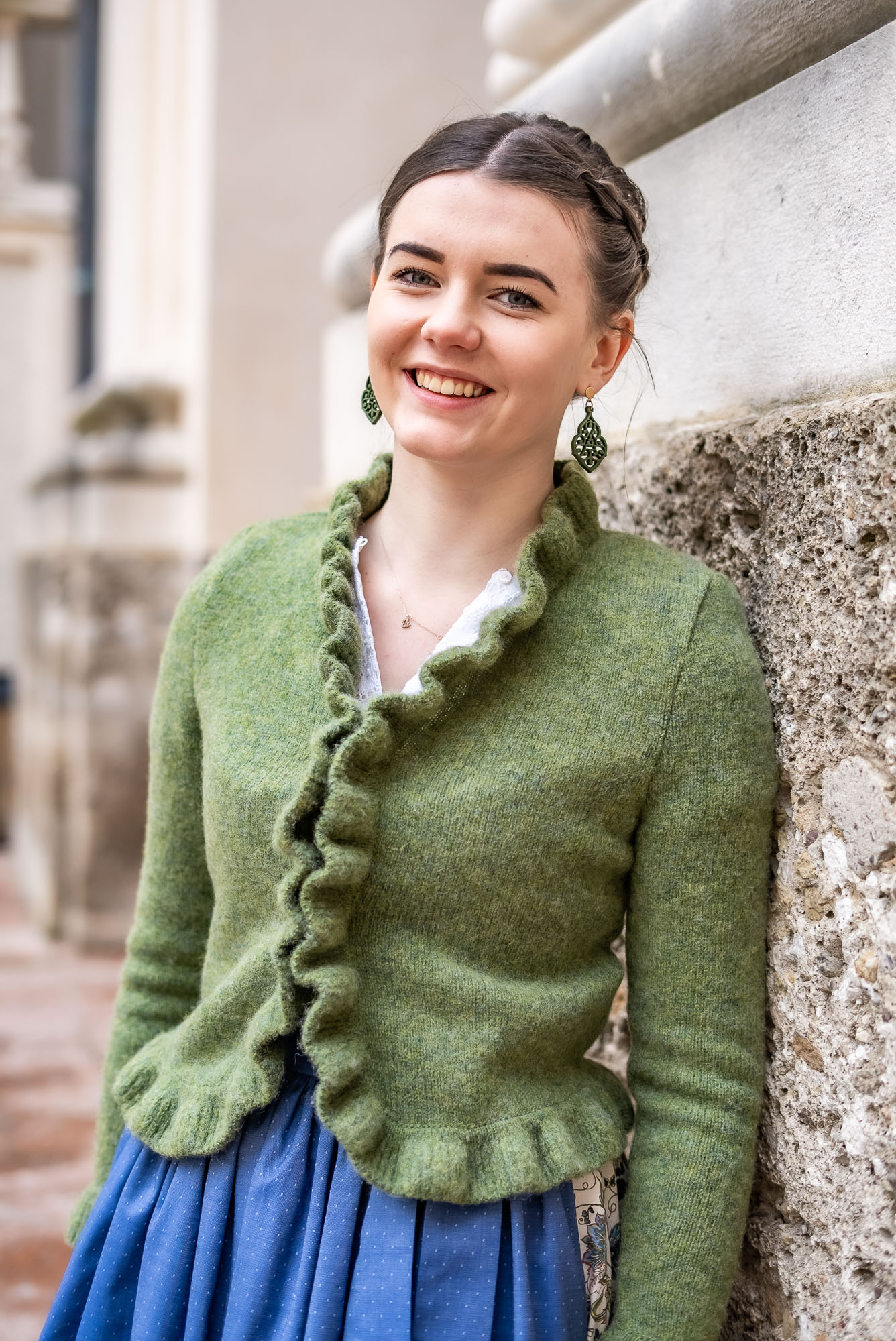 Rüschenjacke Salbei - Salzburger Heimatwerk