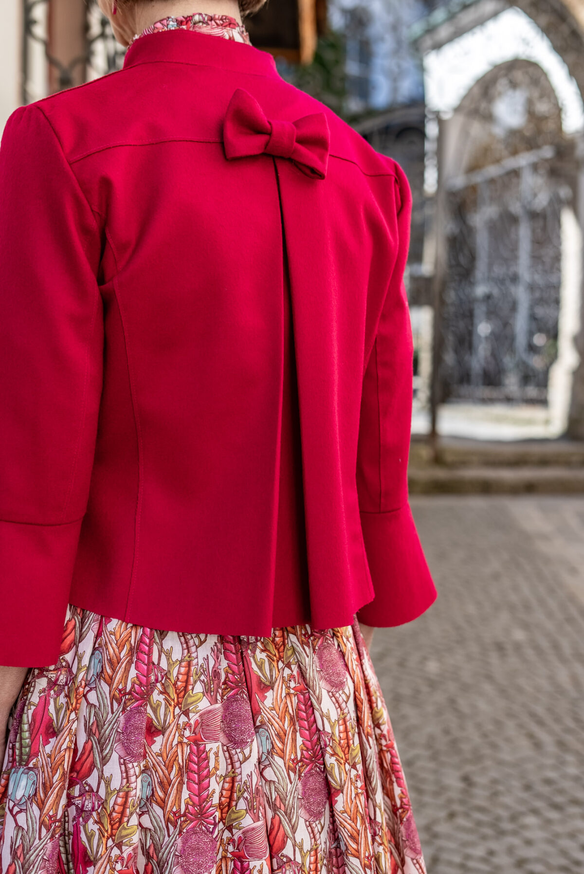 Stehkragenjacke in pink – Bild 2