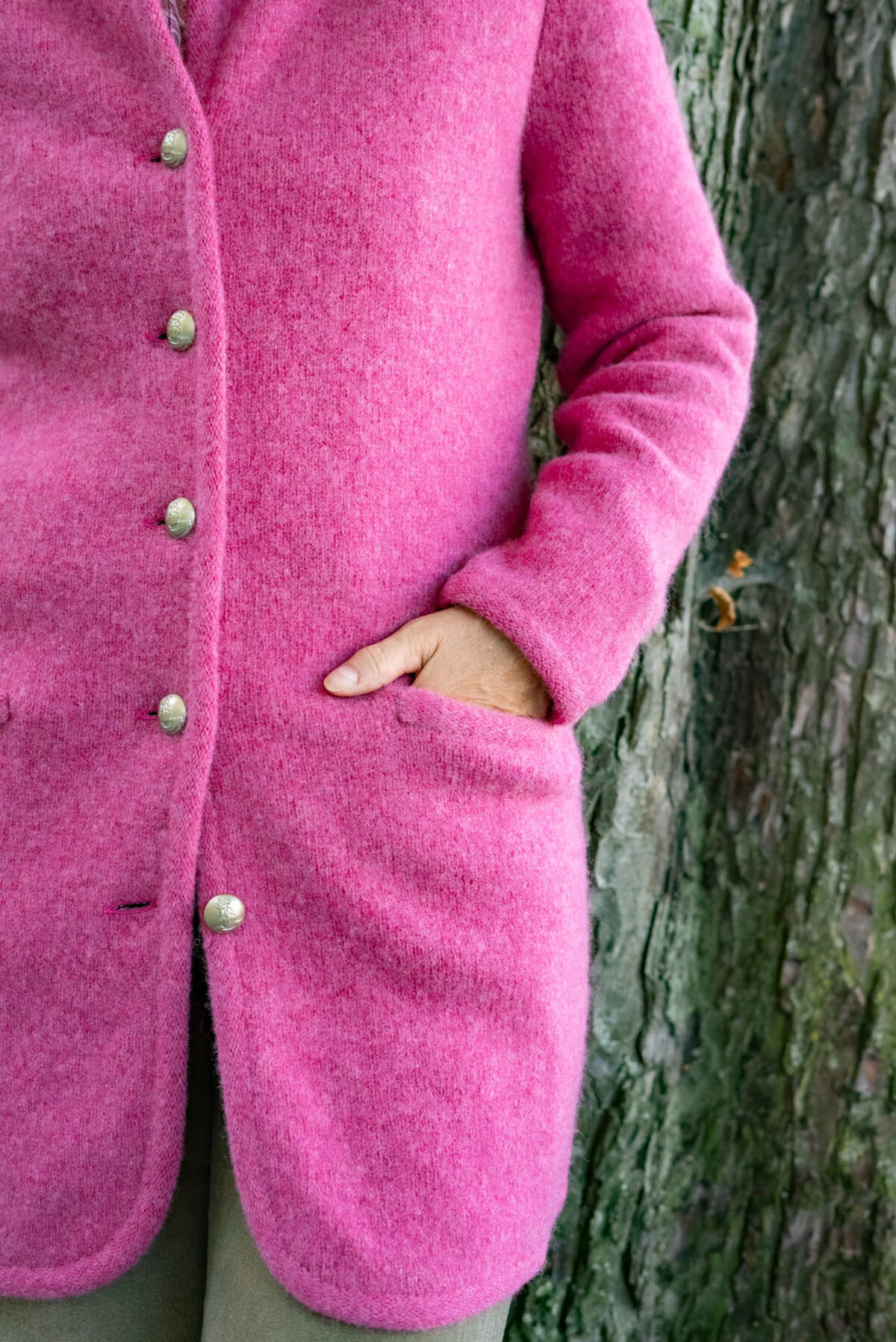 Strickblazer mit Nerz – Bild 2