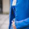 Strickjacke mit Rüschen und Schösserl blau - Image 4