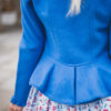 Strickjacke mit Rüschen und Schösserl blau - Image 3