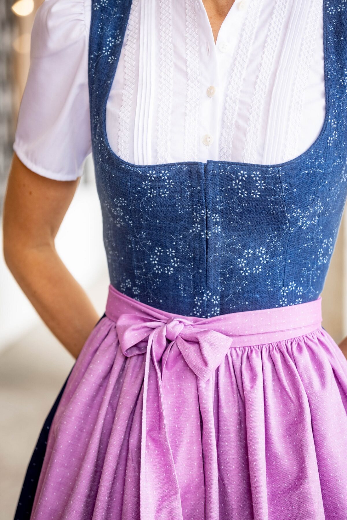 Blaudruckdirndl "Magenta" – Bild 3