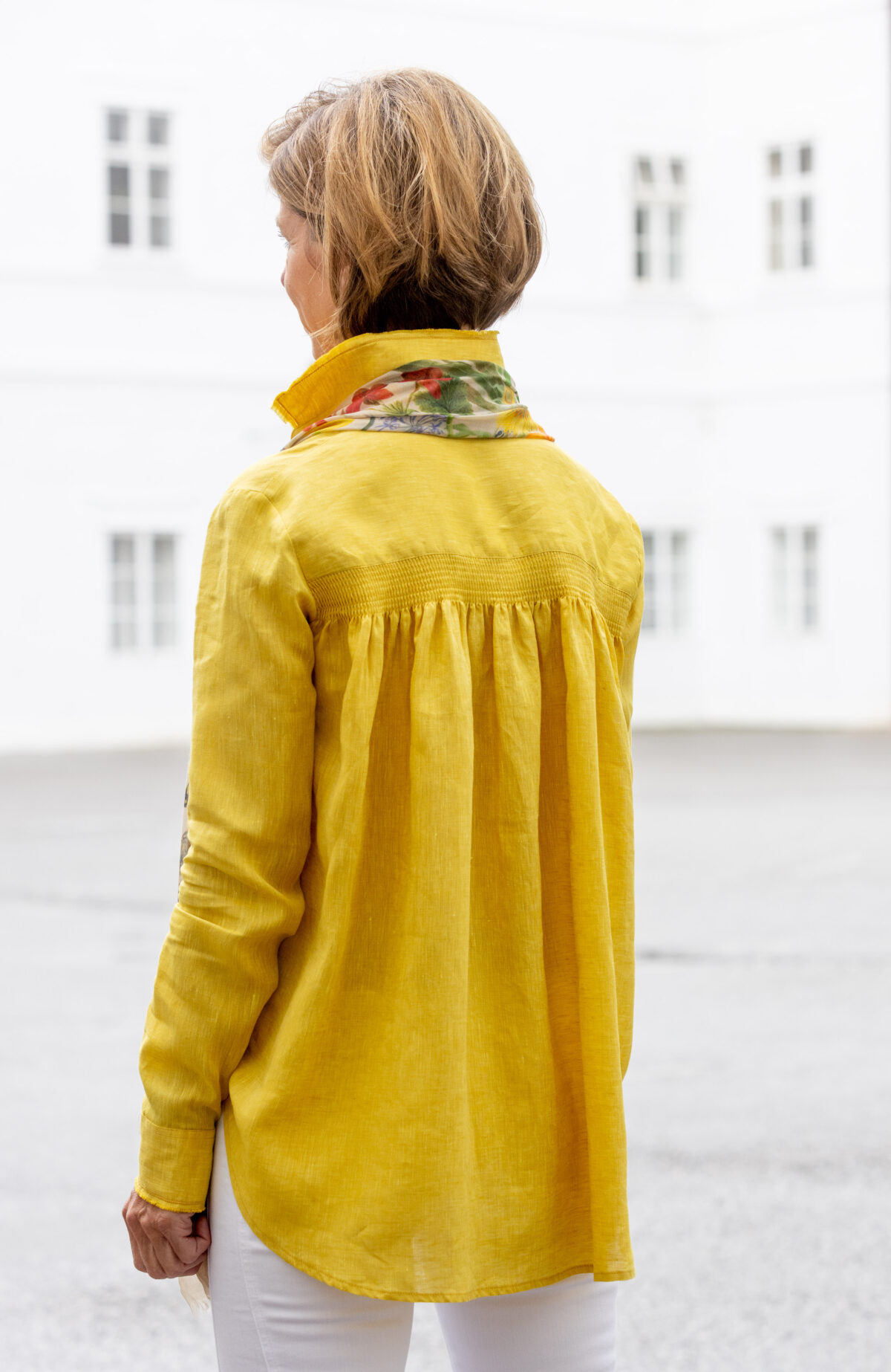 Leinenbluse gelb – Bild 2