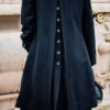 Lodenmantel mit Kellerfalte schwarz – Bild 5