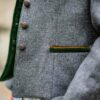 Lodenjacke mit Samtstehkragen grau – Bild 3
